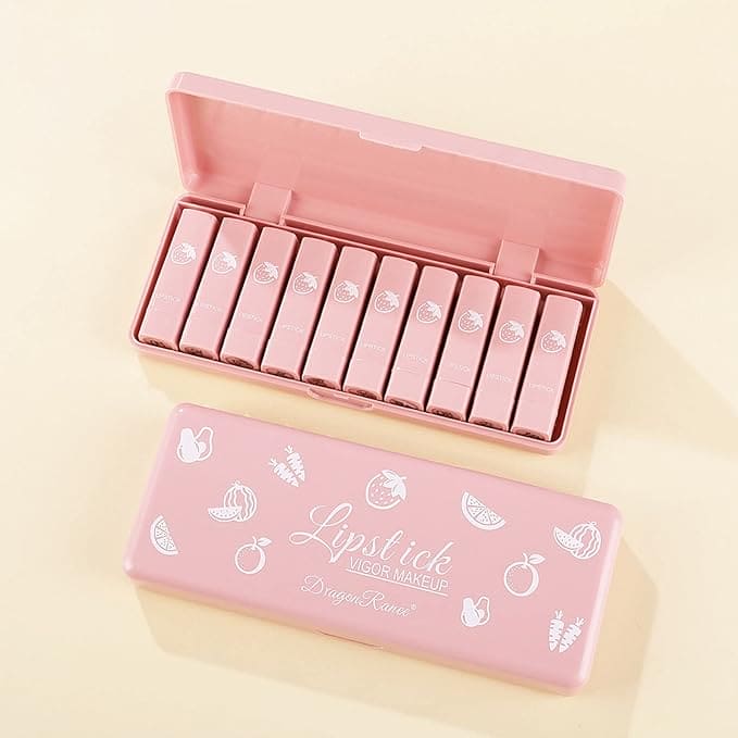 Set Of 10 Dragon Ranee Lipstick Set, Mini Matte Lipstick Set, Lasting Not Stick Natural Lip Tint Lip Glaze, Nude Coloring Pigmented Velvet Lip Gloss Kit Set Of 10 Dragon Ranee Lipstick Set, Mini Matte Lipstick Set, Lasting Not Stick Natural Lip Tint Lip Glaze, Nude Coloring Pigmented Velvet Lip Gloss Kit
